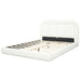 Queen Size Upholstered Platform Bed With Tufted Headboard - White Noble House