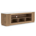 Camdill - XL TV Stand With Fireplace Option - Light Brown Signature Design by Ashley®