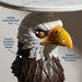 Eagle Head Accent Table, Animal Statue End Tables For Living Room - Brown / Antique White Home Essentials