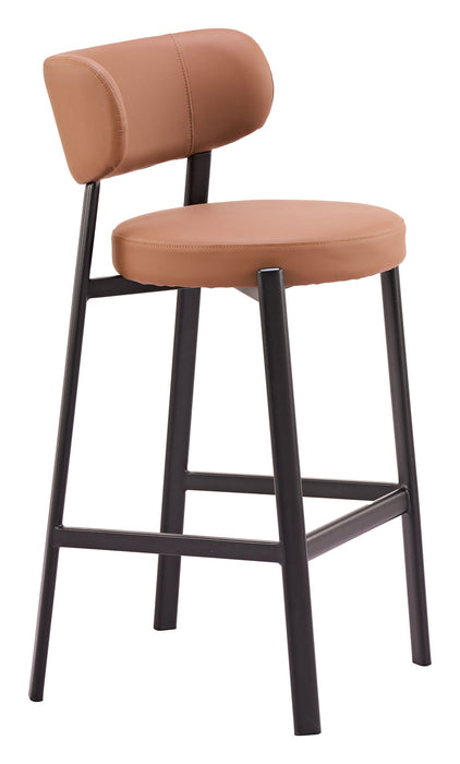 Prairie - Barstool (Set of 2) - Brown Zuo Modern