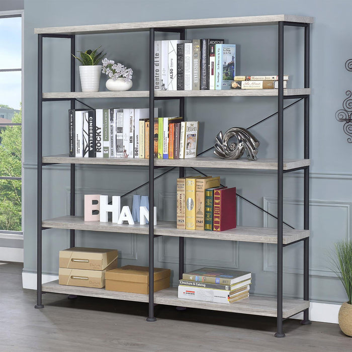 Double Wide Bookcase Shelves Furniture Max