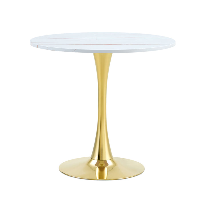 Round Dining Table & Thickened Top For Kitchen Home Essentials