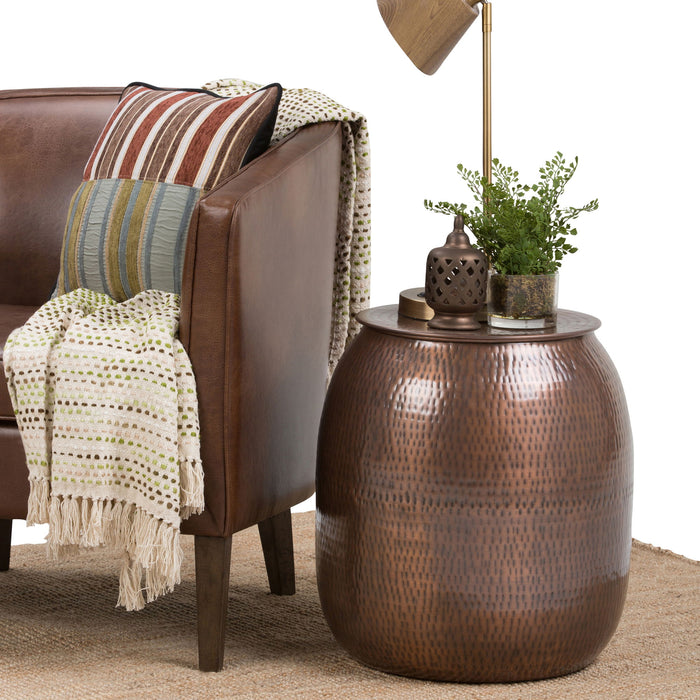 Griffen - Handcrafted Metal Storage Accent Table Simpli-Home
