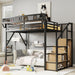 Loft Bed With Stairs, Storage Shelves, Wardrobe Home Essentials