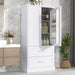 Tall Bathroom Storage Cabinet With 2 Doors And Drawers, Adjustable Shelf Hearth and Haven