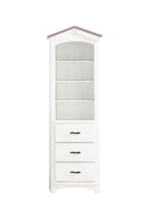 Tree House - Bookcase Cabinet - Pink & White ACME