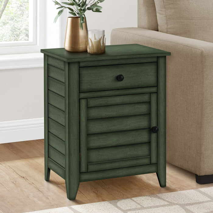 Accent Nightstand, Storage Drawer, Transitional 8th Street