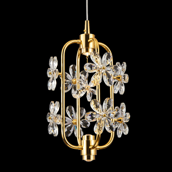 Michael Amini Lighting - Daisy 20" Crystal LED Chandelier - Gold Michael Amini