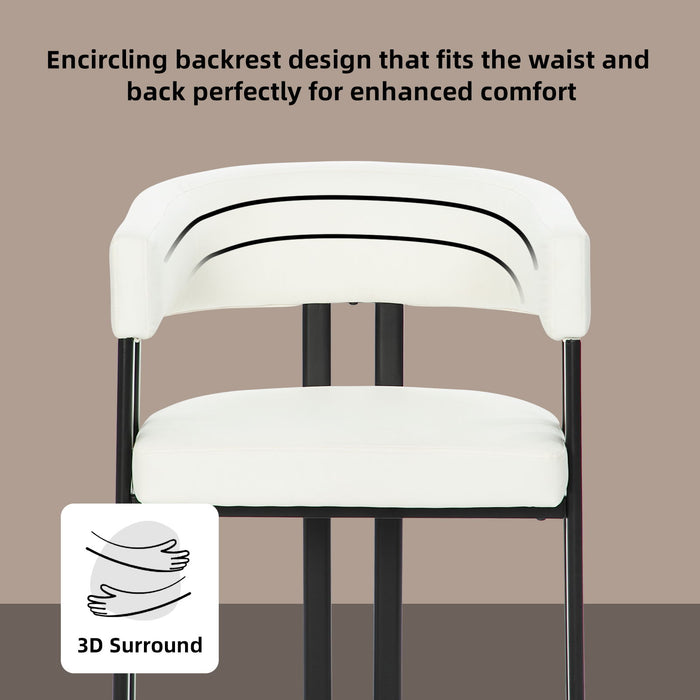 Modern Dining Upholstered Barrel Chair With Curved Back And Armrests Home Essentials