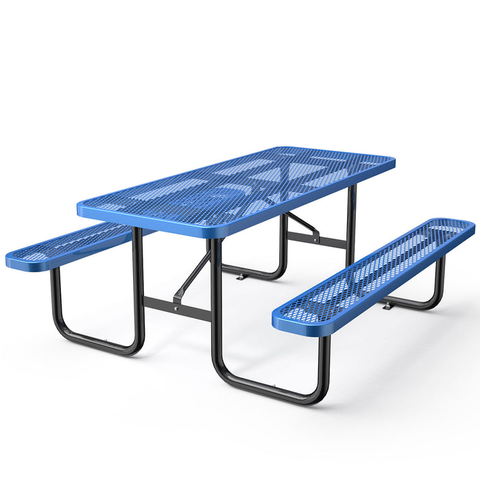 Expanded Rectangular Picnic Metal Table