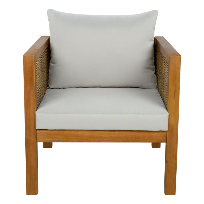 2 Piece Outdoor Armchair Set With Cushion Hearth and Haven