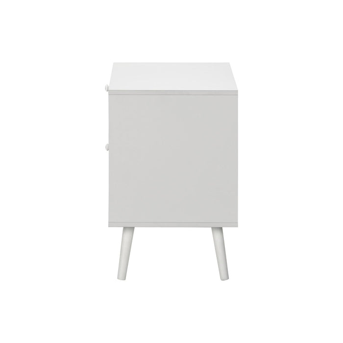Accent Table & Storage Drawers - White 8th Street