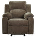 Upholstered Manual Recliner Chair With 3 Adjustable Backrest Positions Noble House