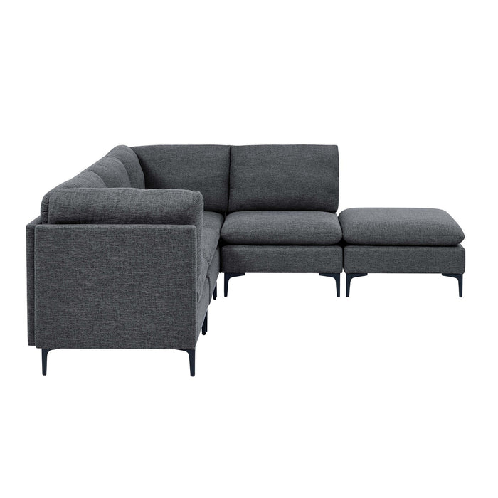 Upholstered Modular Sectional & Tall Legs Home Essentials