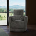 Milan - Swivel Recliner With Manual Footrest - Gray Home Essentials