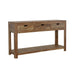 Tucker - 3 Drawer Console Table With Lower Shelf - Natural Furniture Max