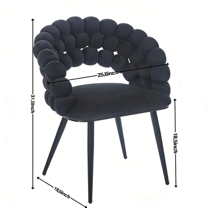 Modern Chair With Tube Legs, Soft Cushions And Comfortable Backrest Home Essentials