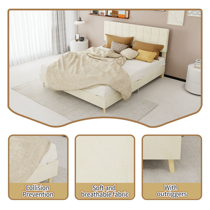 Yungan Lingge Minimalist Soft Pack Headboard Bed Home Essentials