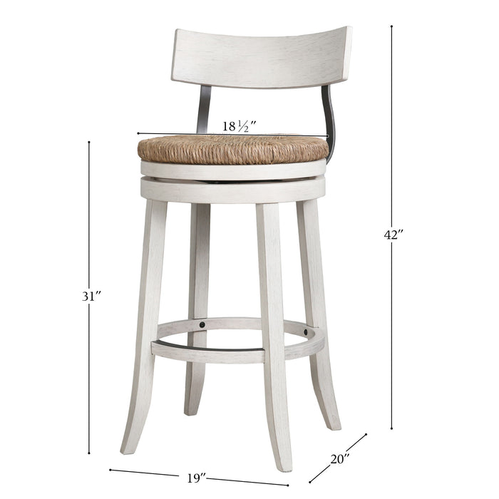 Stool With Natural Seagrass Seat Home Essentials