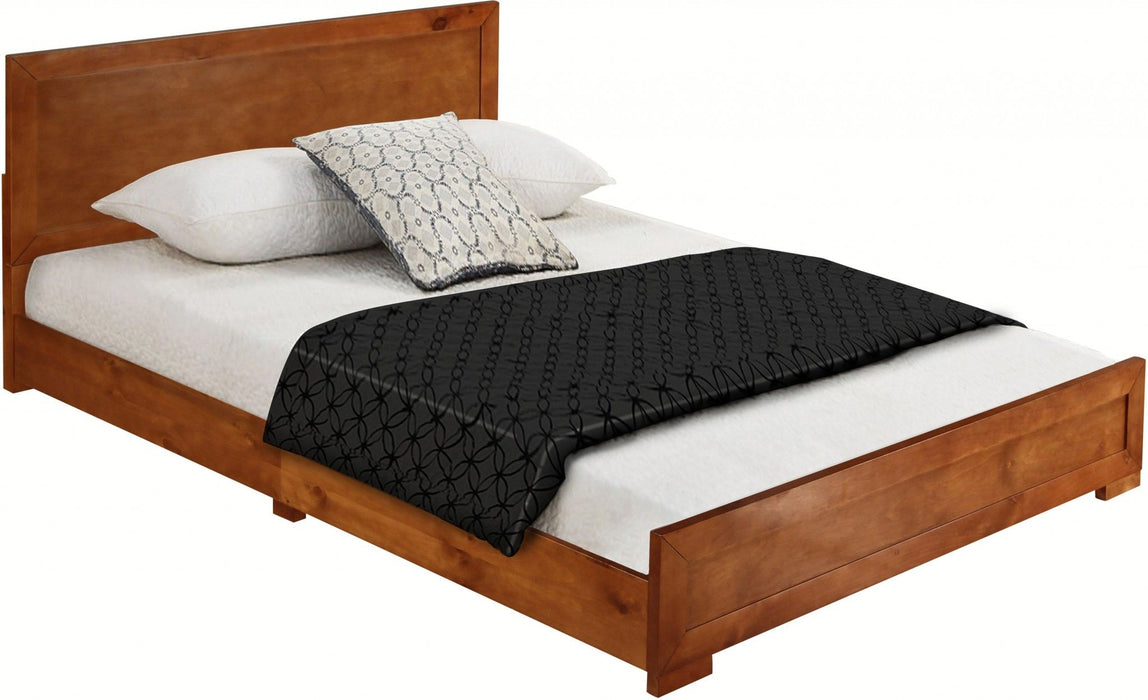 Wood King Platform Bed - Cherry