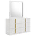 Lauryn - 6 Drawer Dresser With Mirror - Gloss White Furniture Max