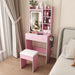 Small Makeup Vanity Desk With Adjustable LED Lights Home Essentials