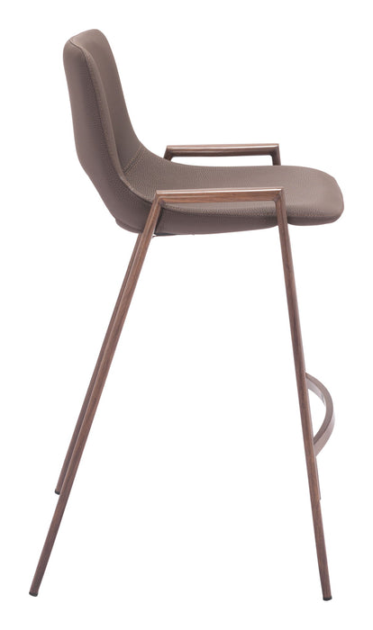 Desi - Counter Stool With Walnut Legs (Set of 2) Zuo Modern