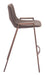 Desi - Counter Stool With Walnut Legs (Set of 2) Zuo Modern