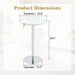 Circular Bar Table - White / Silver Home Essentials