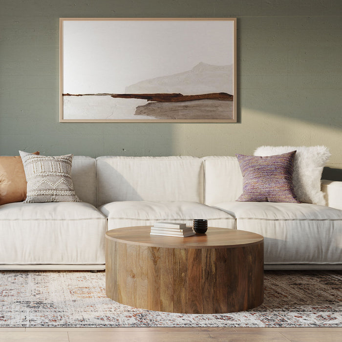 Millbury - Drum Coffee Table - Natural Simpli-Home