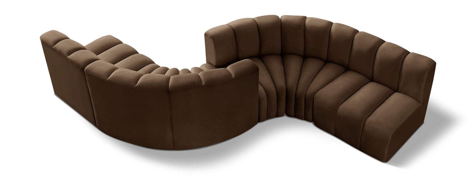 Arc - Velvet 6 Piece Modular Sofa Meridian Furniture