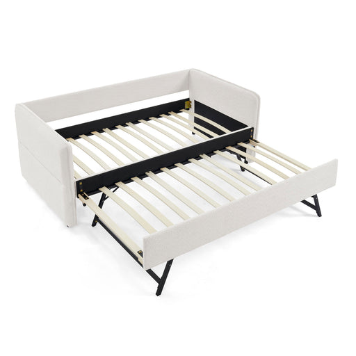 Upholstered Daybed With Pop Up Trundle Home Essentials