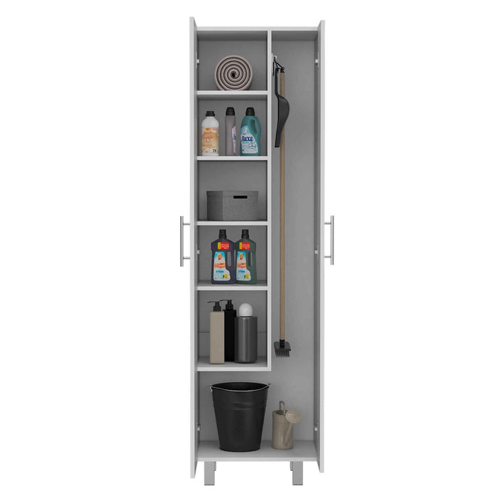 Versatile Tall Pantry Or Laundry Cabinet - White