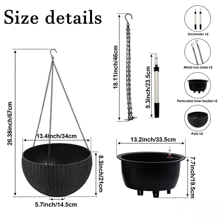 Self Watering Hanging Planter Daily Nest