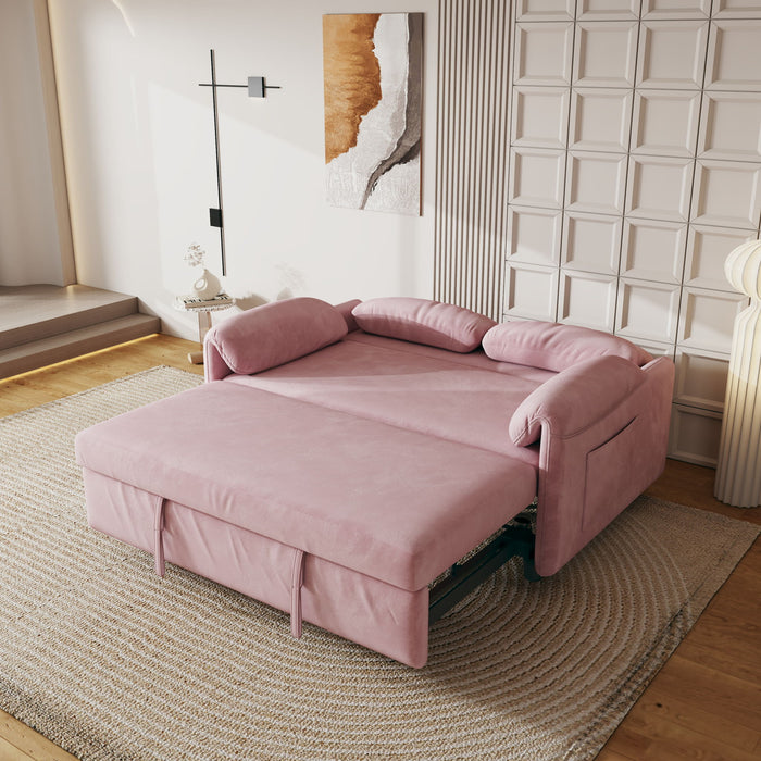 Sofa, Dual Purpose Lounge With Retractable Queen Size Bed Home Essentials