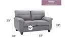 Stylish Loveseat With Padded Arms Glory Furniture
