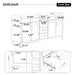 Bathroom Vanity Cabinet Only, Soft Close Doors & Drawers, 4 Drawers & 2 Double Door Cabinets - White Noble House