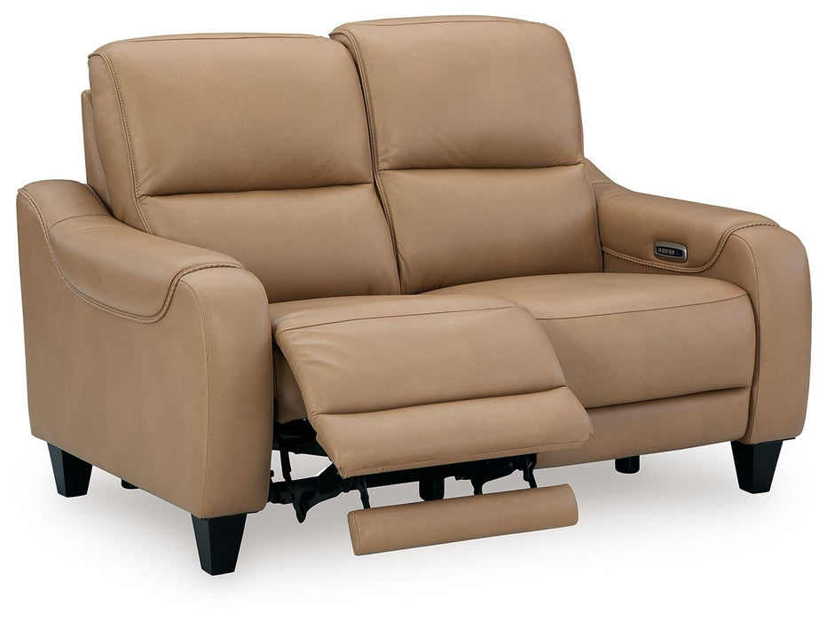 Mosswell - Power Reclining Loveseat With Adj Headrest - Toffee Ashley®