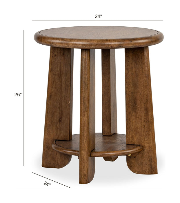 Tanner - Round End Table - Tawny Brown Magnussen Furniture