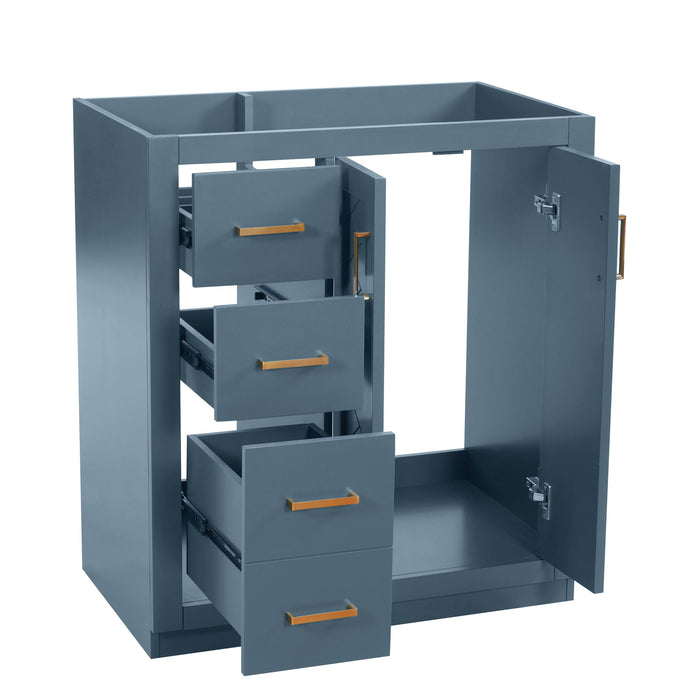 Retro Style Bathroom Vanity With 3 Drawers & Soft-Closing Doors Hearth and Haven