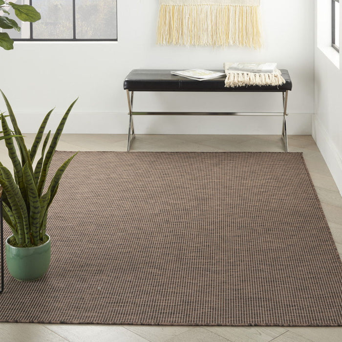 5' X 7' Power Loom Area Rug - Brown