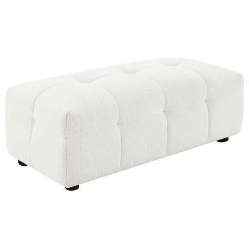 Sooke - Rectangular Ottoman - Off White Furniture Max