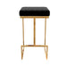 Joel - Upholstered Stool - Black / Gold Ashcroft Furniture