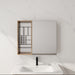 Wall Mounted Bathroom Mirror Cabinet With Adjustable Shelves - Imitative Oak Home Essentials