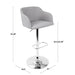 Daniella - Contemporary Adjustable Barstool With Swivel - Light Gray Lumi Source