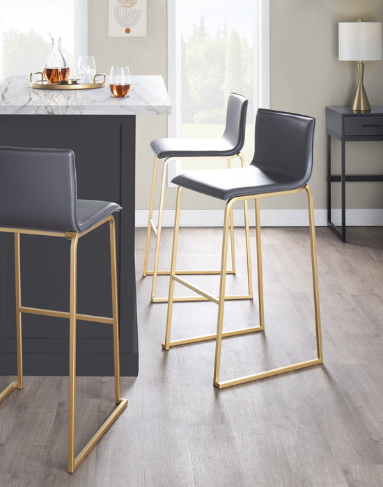 Mara - Contemporary Upholstered Barstool (Set of 2) Lumi Source
