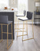 Mara - Contemporary Upholstered Barstool (Set of 2) Lumi Source