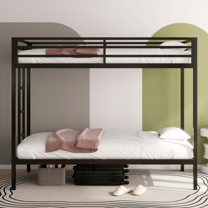 Adam - Twin Over Twin Bunk Bed - Black House & Home Furniture