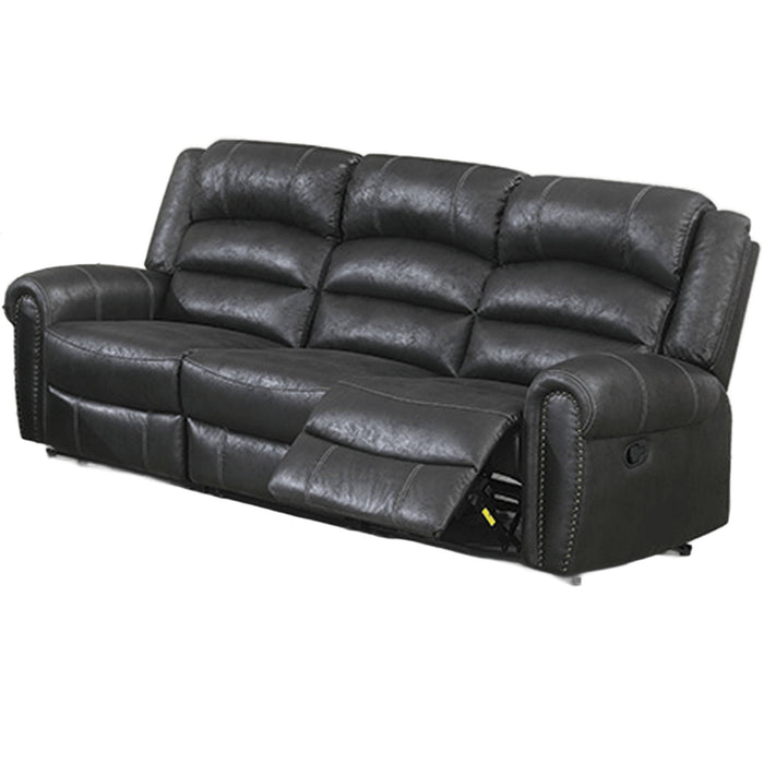 Power Reclining Sofa With Built In USB Port - Black Home Essentials