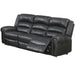 Power Reclining Sofa With Built In USB Port - Black Home Essentials